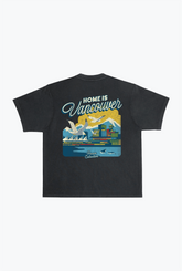 Home is Vancouver Heavyweight Garment Dyed T-Shirt - Black