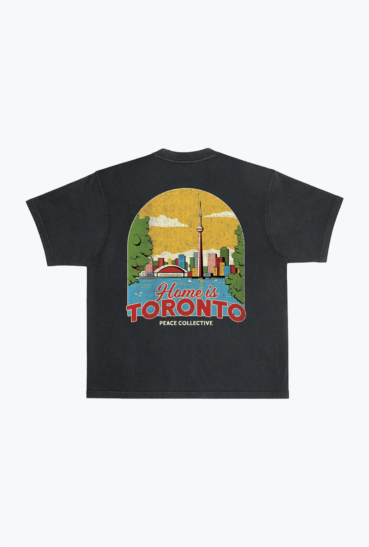 Home is Toronto Heavyweight Garment Dyed T-Shirt - Black