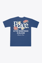 Resistance in Bloom Heavyweight T-Shirt - Navy