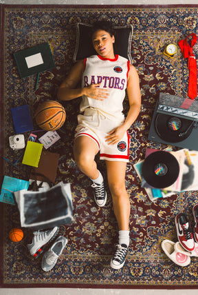 Short de basketball tricoté des Raptors de Toronto - Ivoire