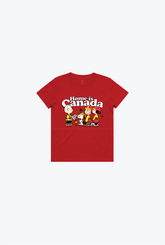P/C x Peanuts Home is Canada Hockey Kids T-Shirt - Red