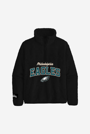 Philadelphia Eagles High Pile Quarter Zip - Black