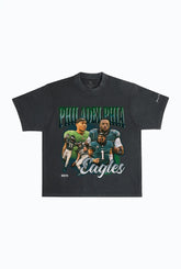 Philadelphia Eagles Vintage Heavyweight T-Shirt - Off Black