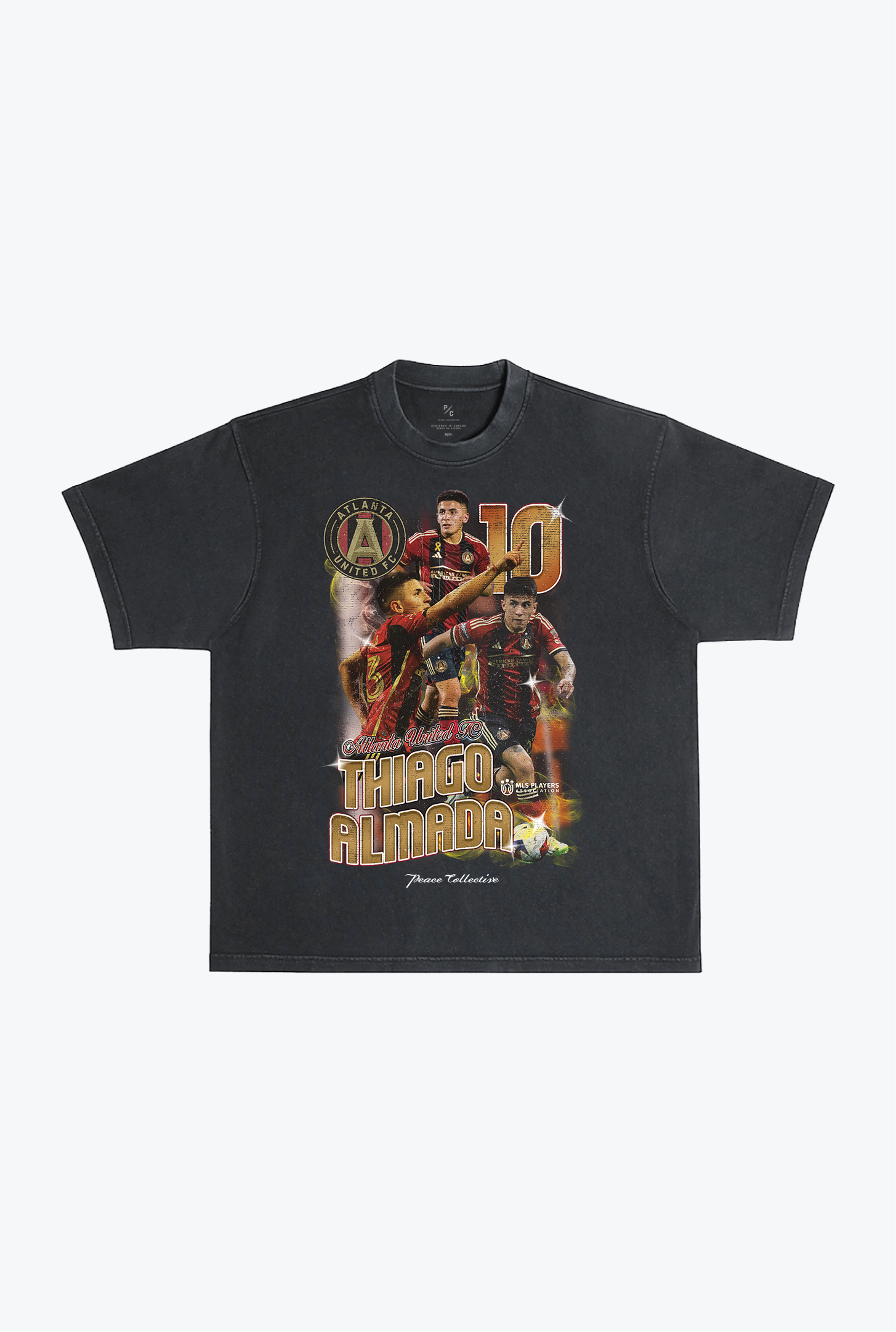 Thiago Almada Vintage Heavyweight Pigment Dyed T-Shirt - Black