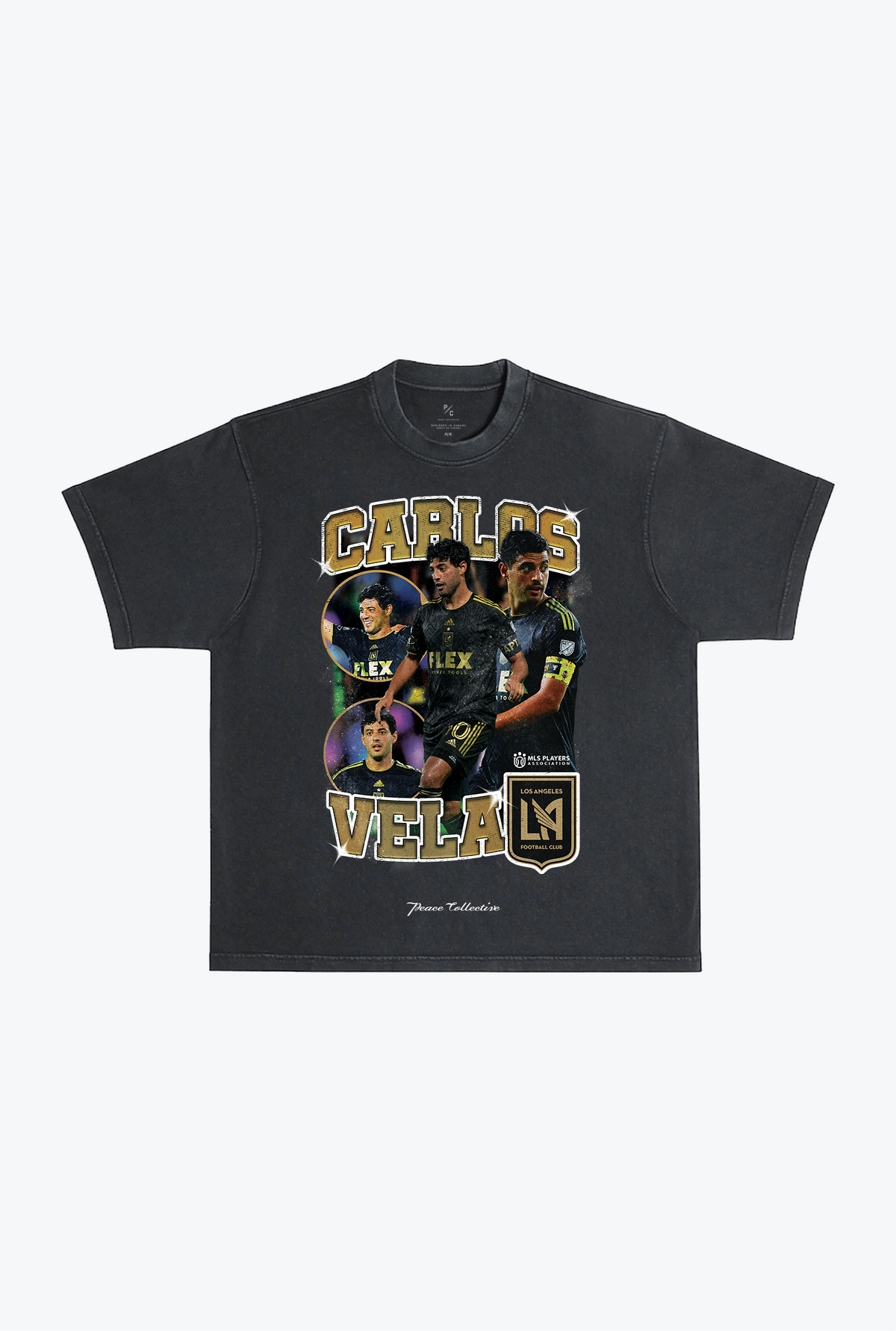 Carlos Vela Vintage Heavyweight Pigment Dyed T-Shirt - Black