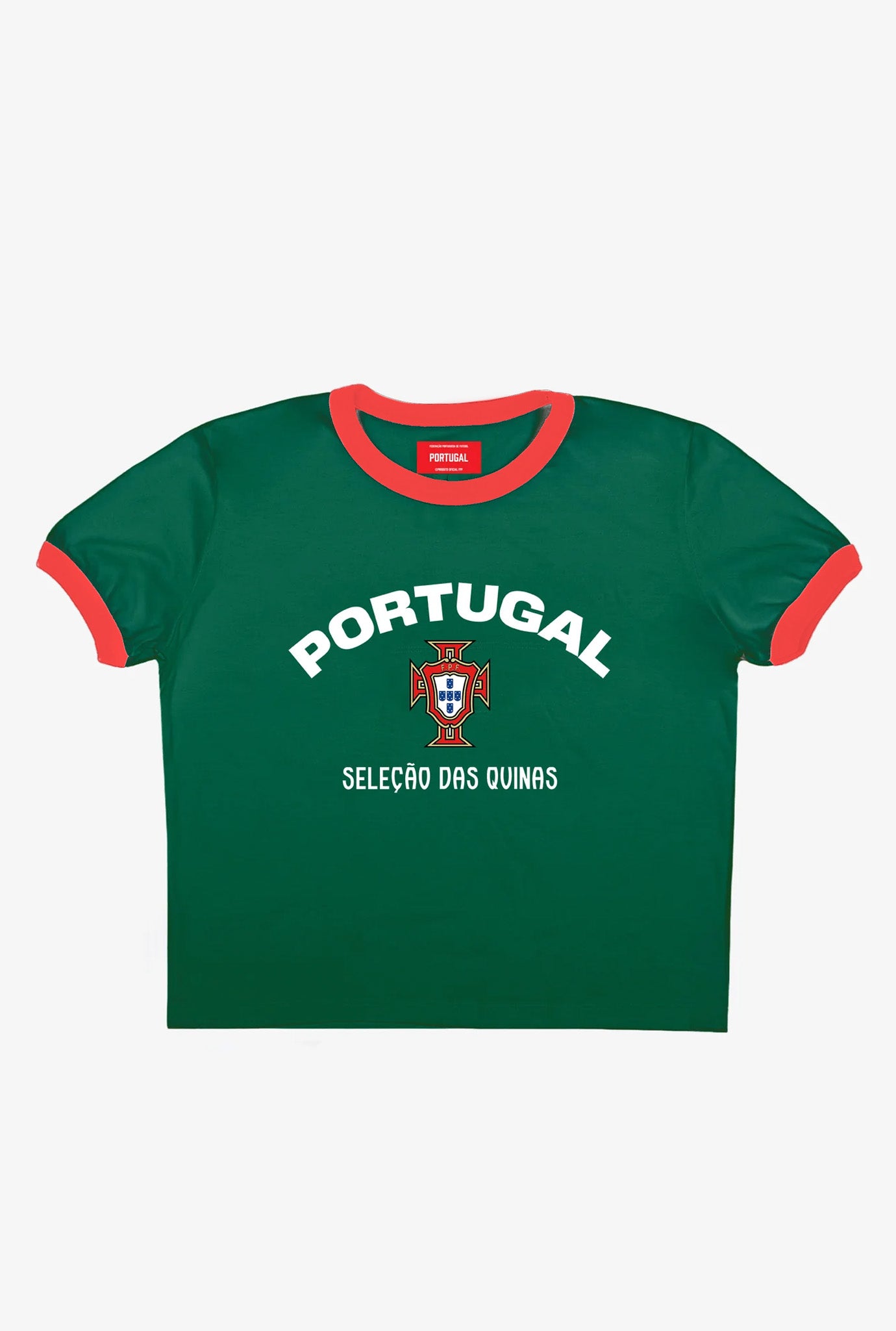 Portugal Cropped Ringer T-Shirt - Grün