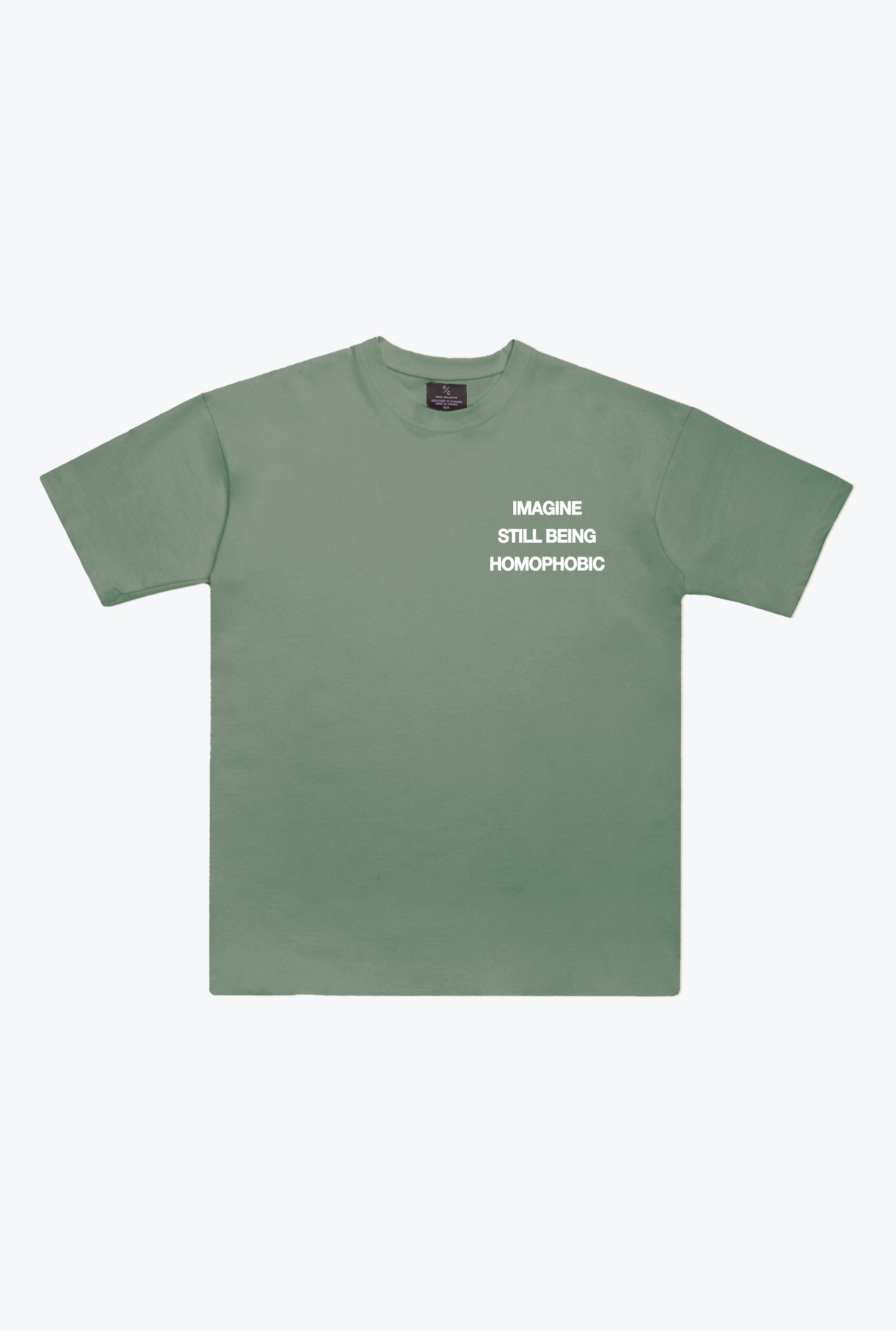 Imagine Still Being Homophobic Heavyweight T-Shirt - Sage Green