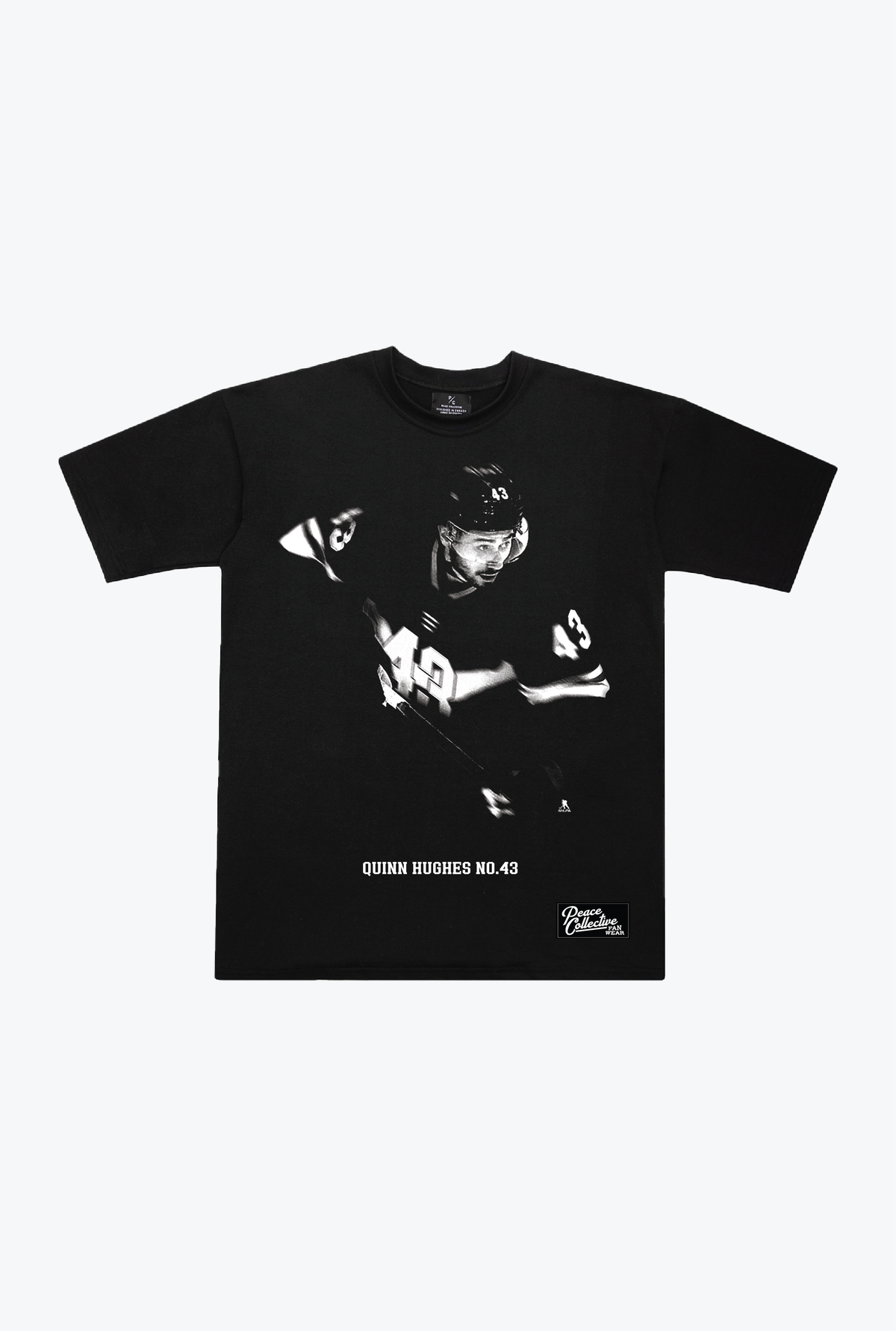 Quinn Hughes Memorial Heavyweight T-Shirt - Black