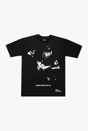 Quinn Hughes Memorial Heavyweight T-Shirt - Black