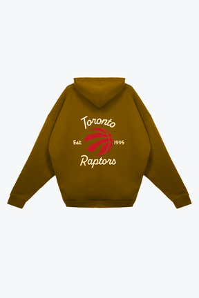Toronto Raptors Fanleisure Heavyweight Hoodie - Washed Brown