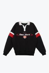 New York Red Bulls Oversized Rugby - Black / Red