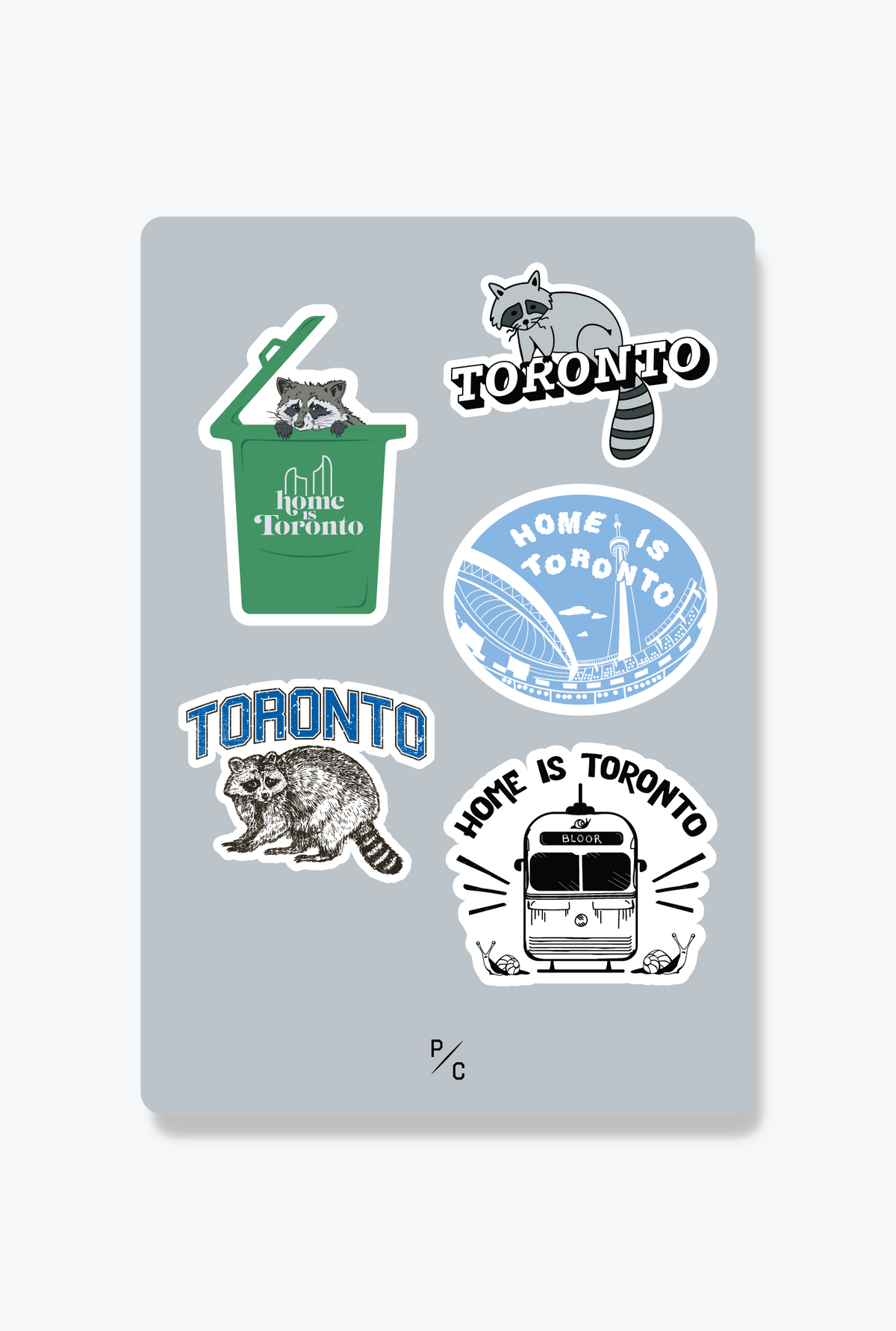 Home is Toronto Raccoon Sticker Sheet