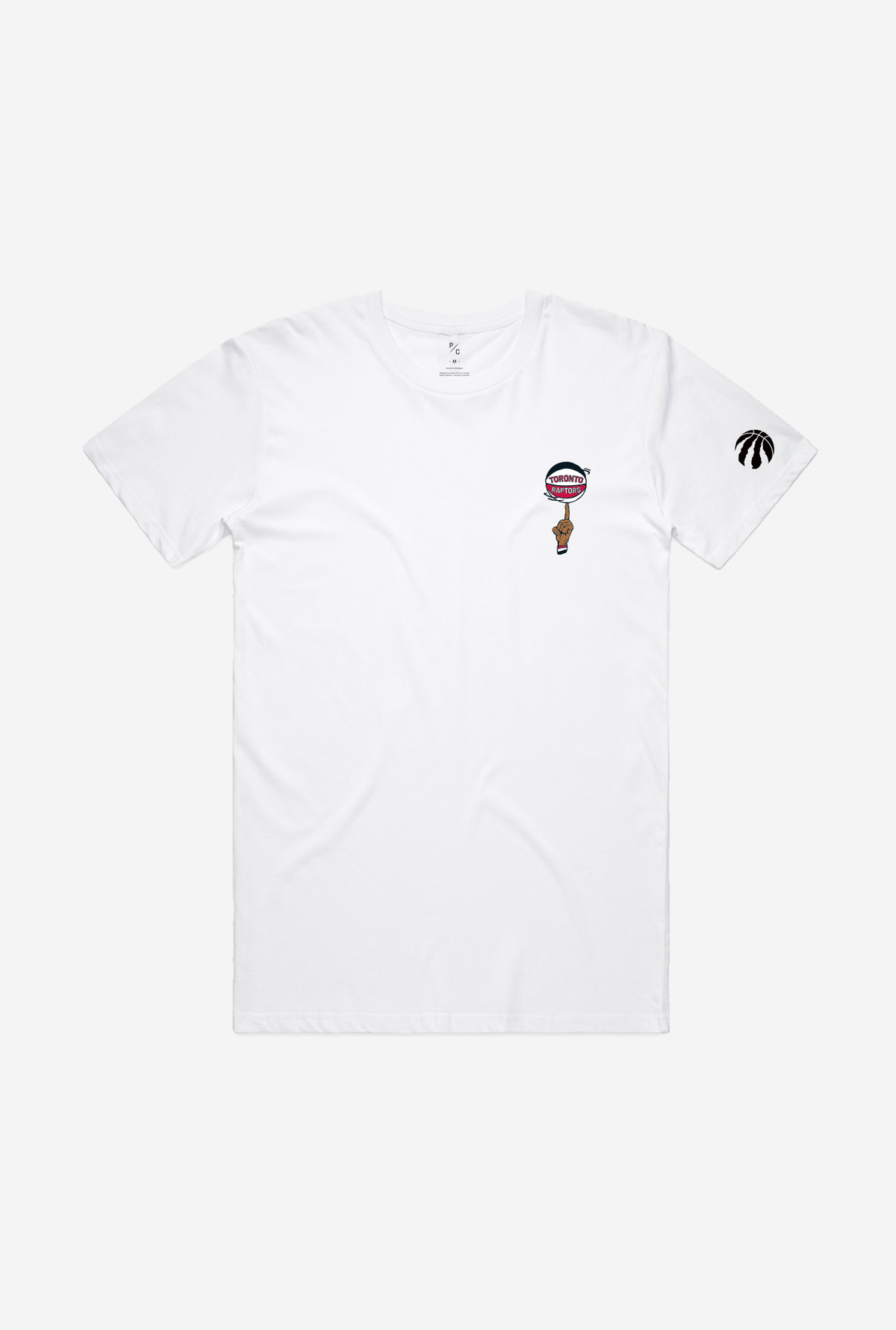 Toronto Raptors Spinning Ball Logo T-Shirt - White