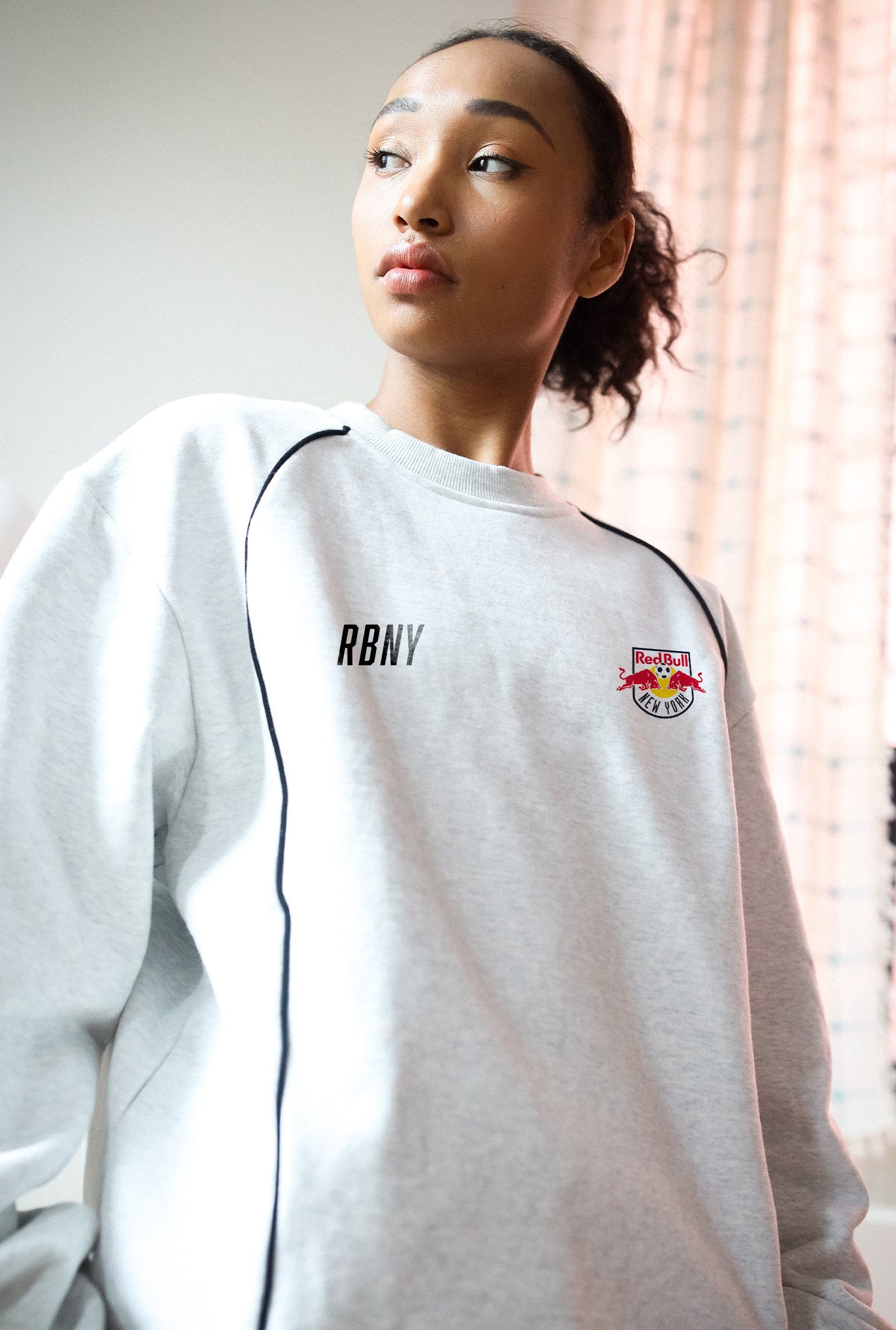 New York Red Bulls Heavyweight Piping Crewneck - Ash