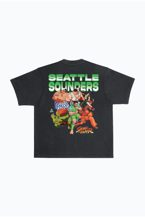 Seattle Sounders FC x Street Fighter All Fighters Premium T-Shirt - Black