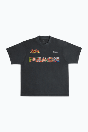 Peace Street Fighter Character Premium T-Shirt - Black