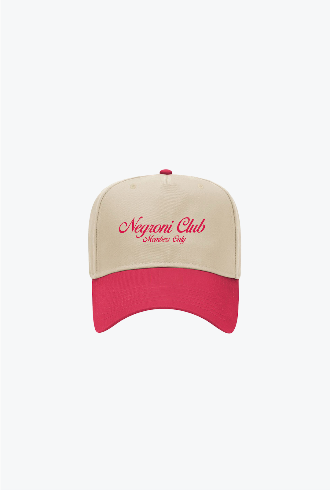 Negroni Club A-Frame Cap - Red/Khaki