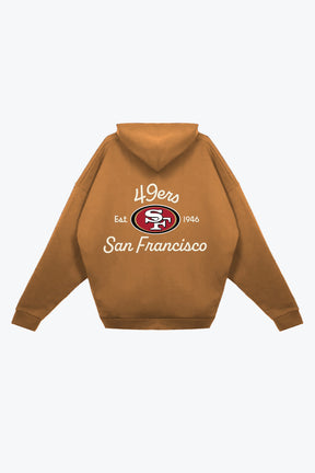 San Francisco 49ers Fanleisure Heavyweight Hoodie - Brown