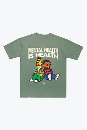Sesame Street Mental Health Heavyweight T-Shirt - Sage Green
