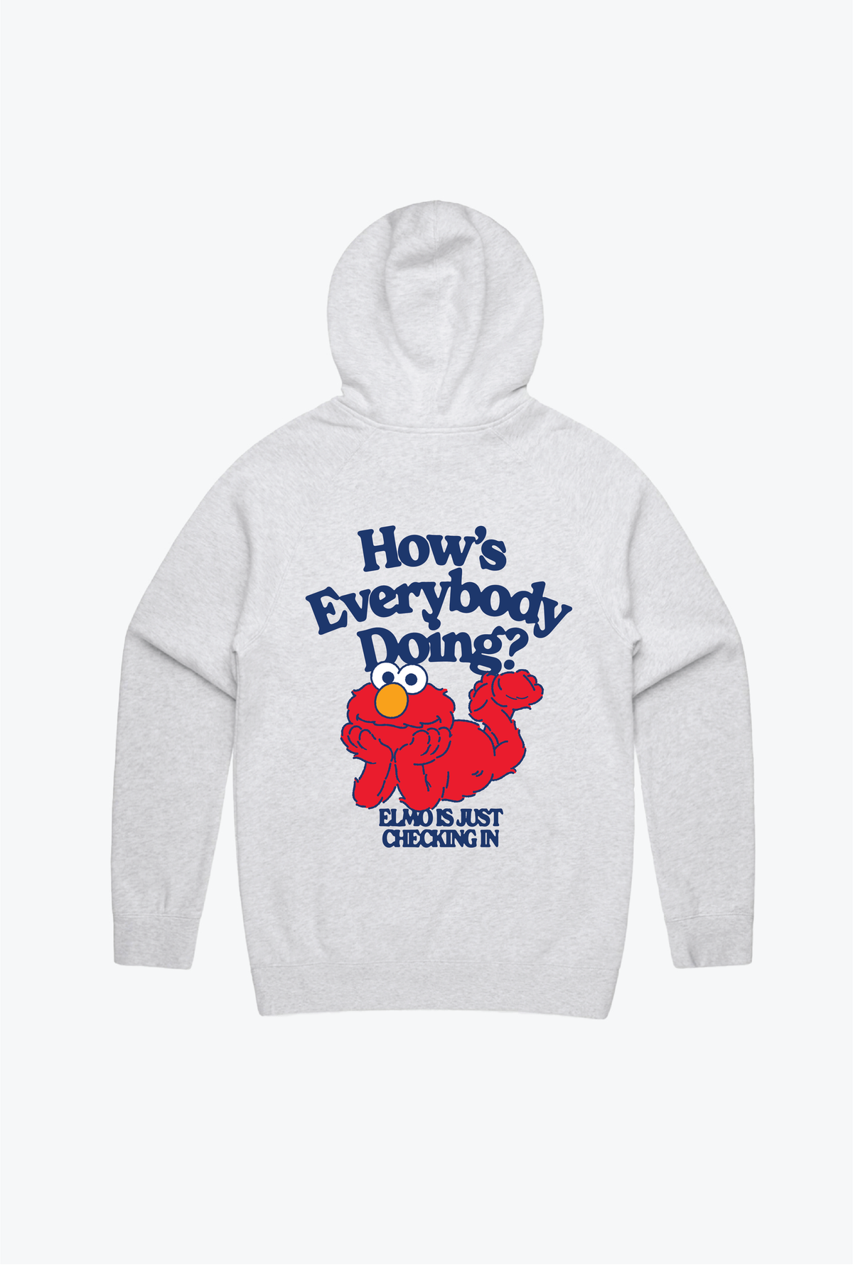 How's Everybody Doing Elmo Hoodie - Ash Grey