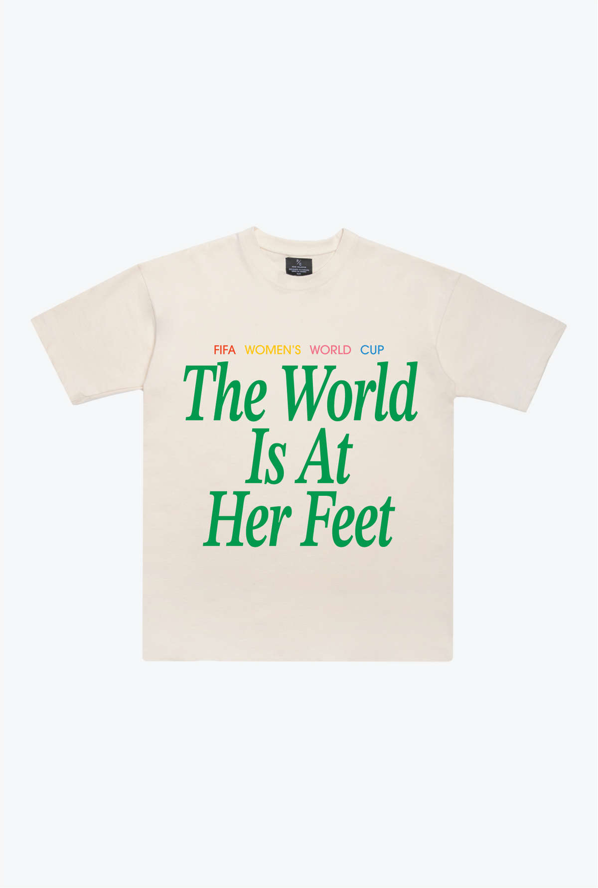 The World is at Her Feet Heavyweight T-Shirt - Natural