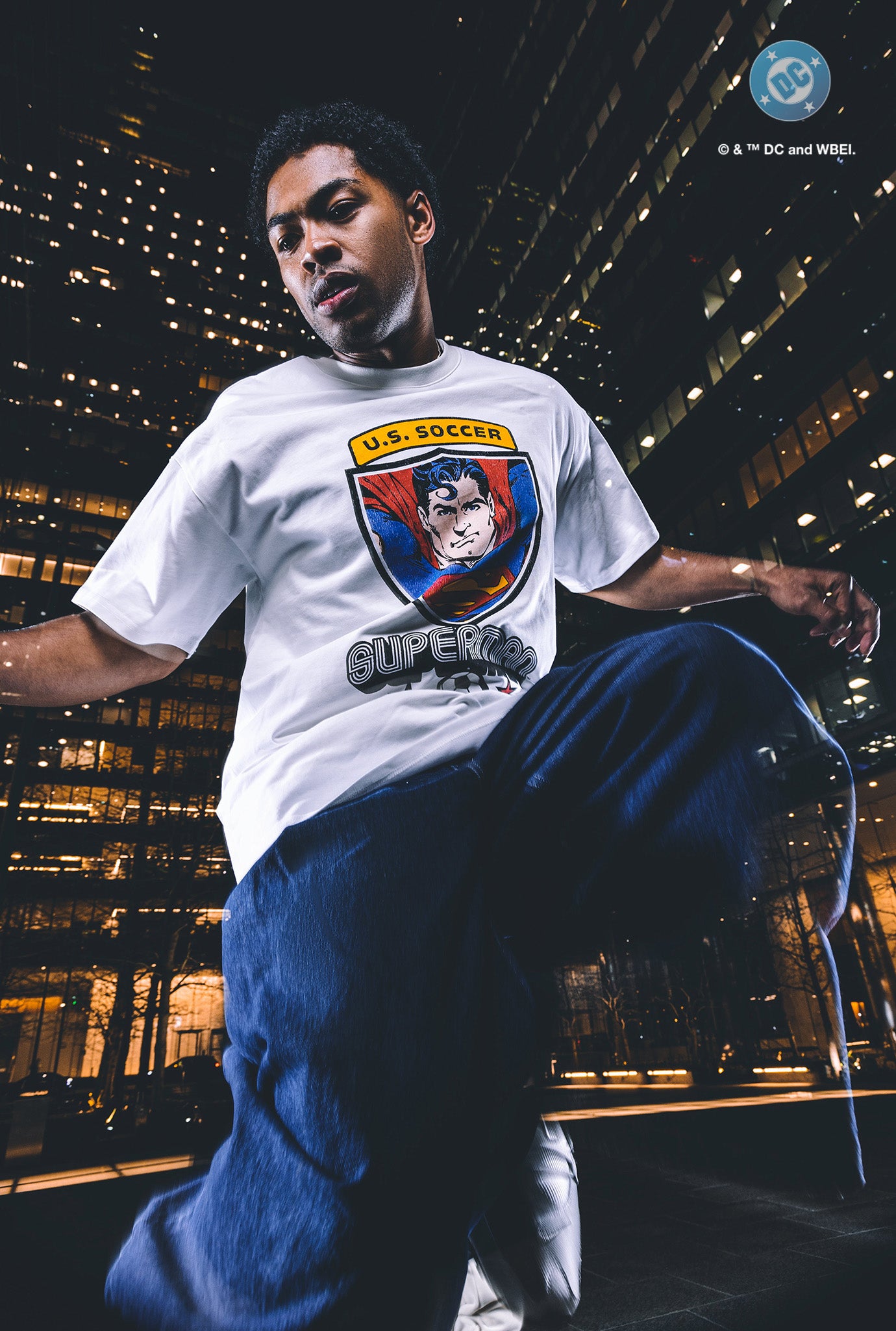 US Soccer x DC Comics Camiseta Superman Shield - Blanca