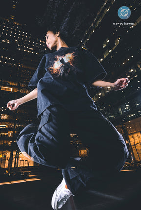 US Soccer | DC The Dark Knight Rises Garment Dyed Heavyweight T-Shirt - Black