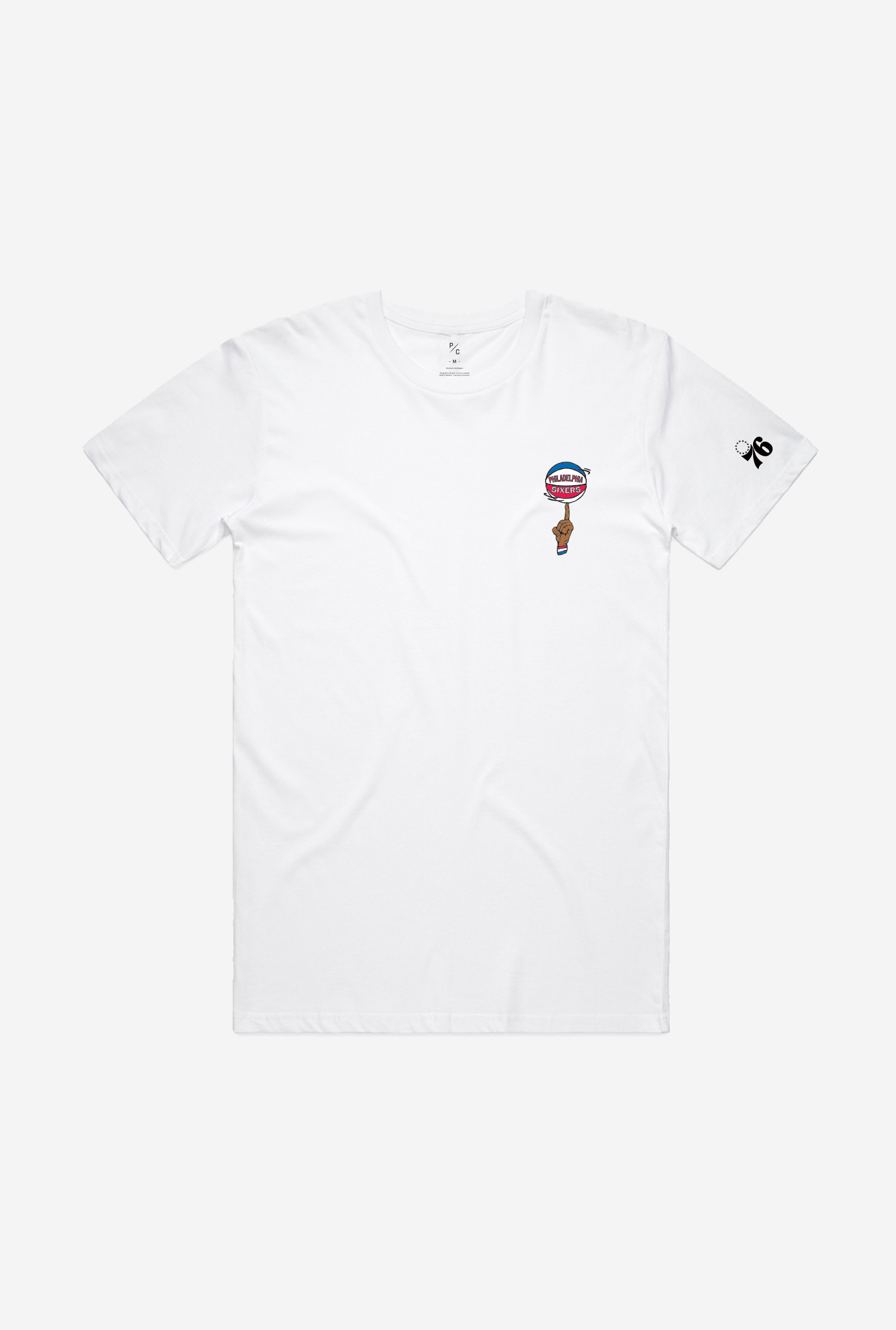 Philadelphia 76ers Spinning Ball Logo T-Shirt - White