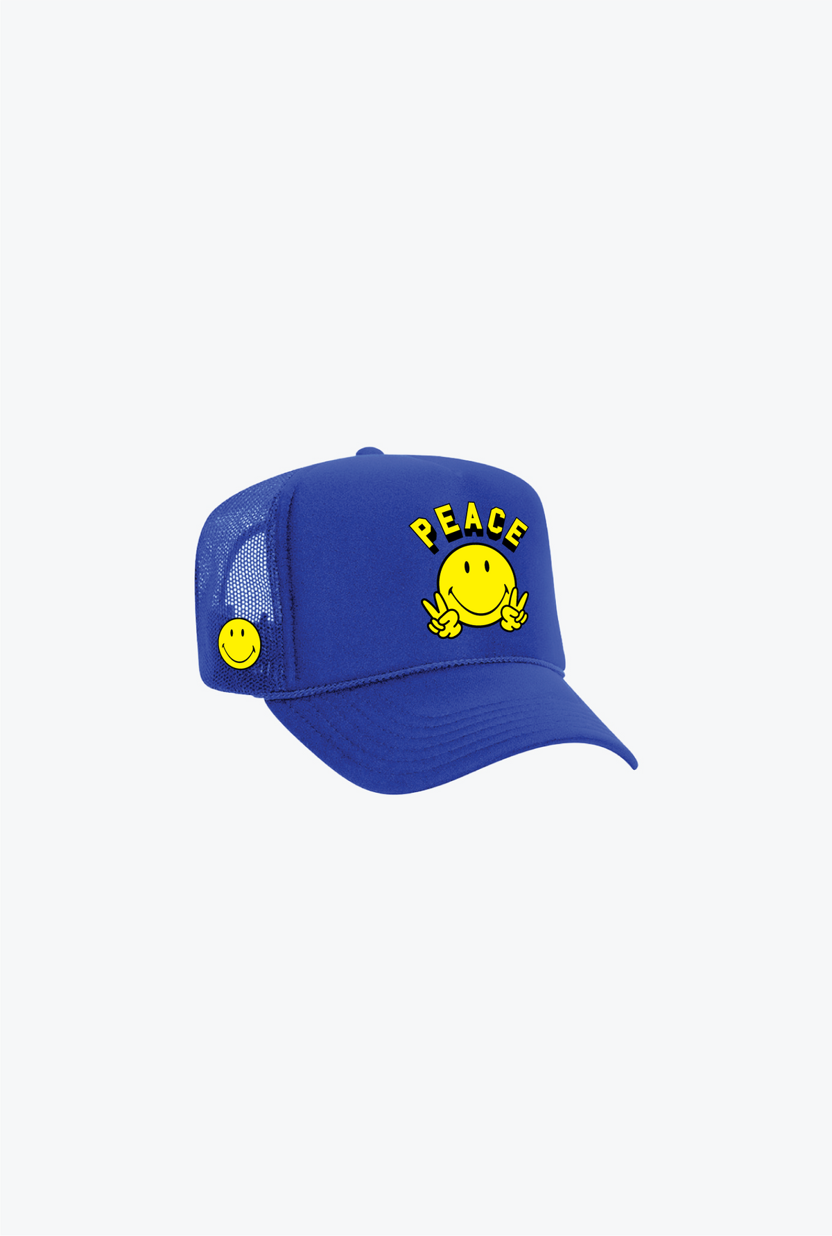 Casquette de camionneur P/C x Smiley Peace Sign - Royal