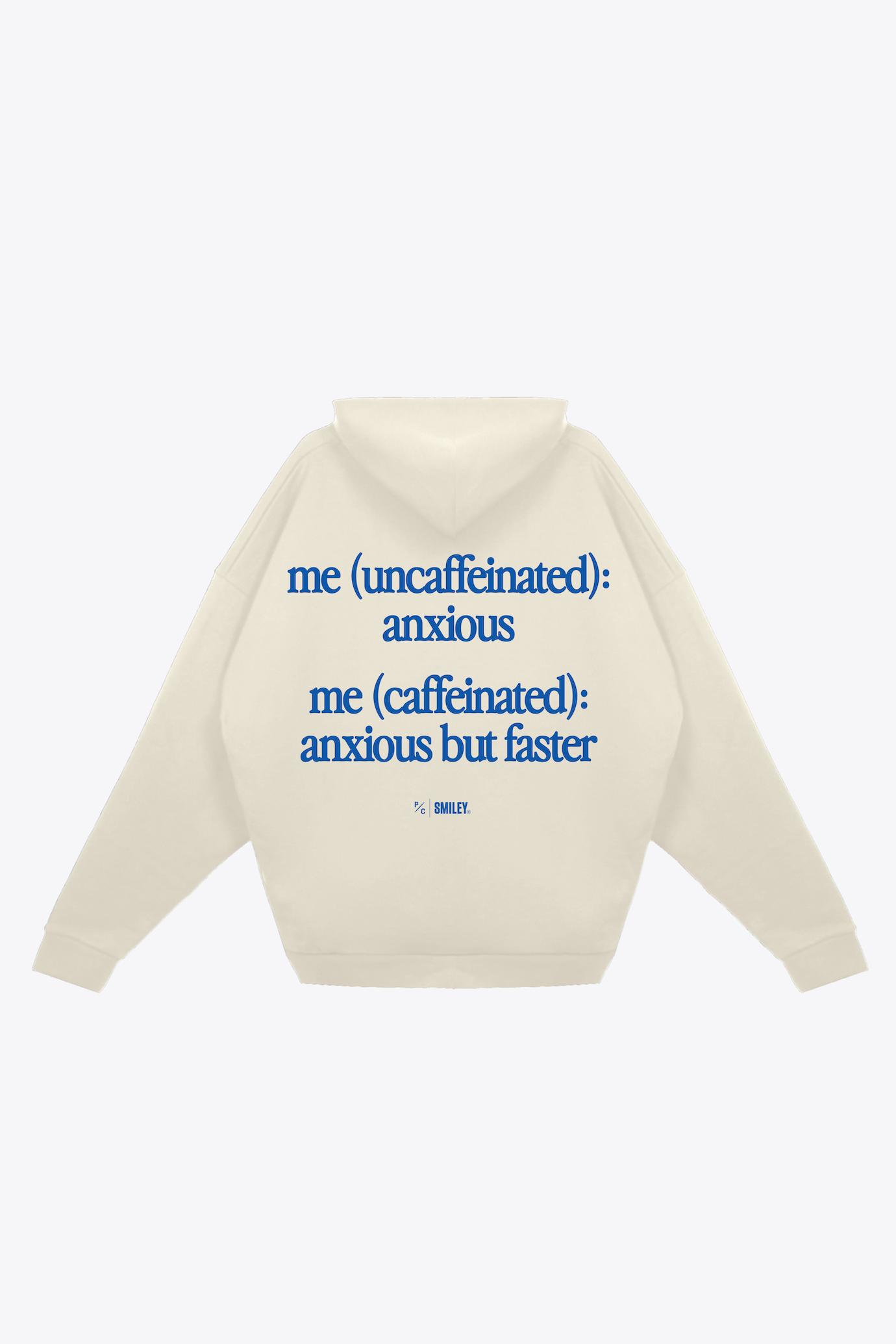 P/C x Smiley: Uncaffeinated Heavyweight Hoodie - Ivory