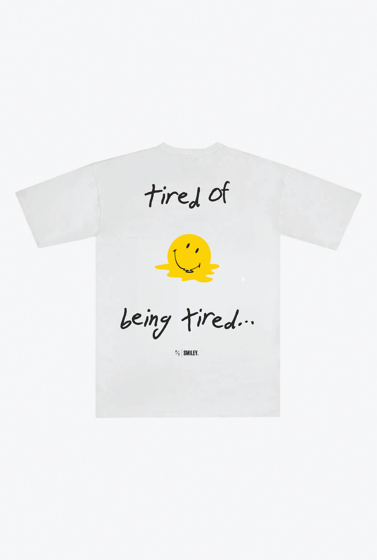 P/C x Smiley: Tired of Being Tired Heavyweight T-Shirt - White