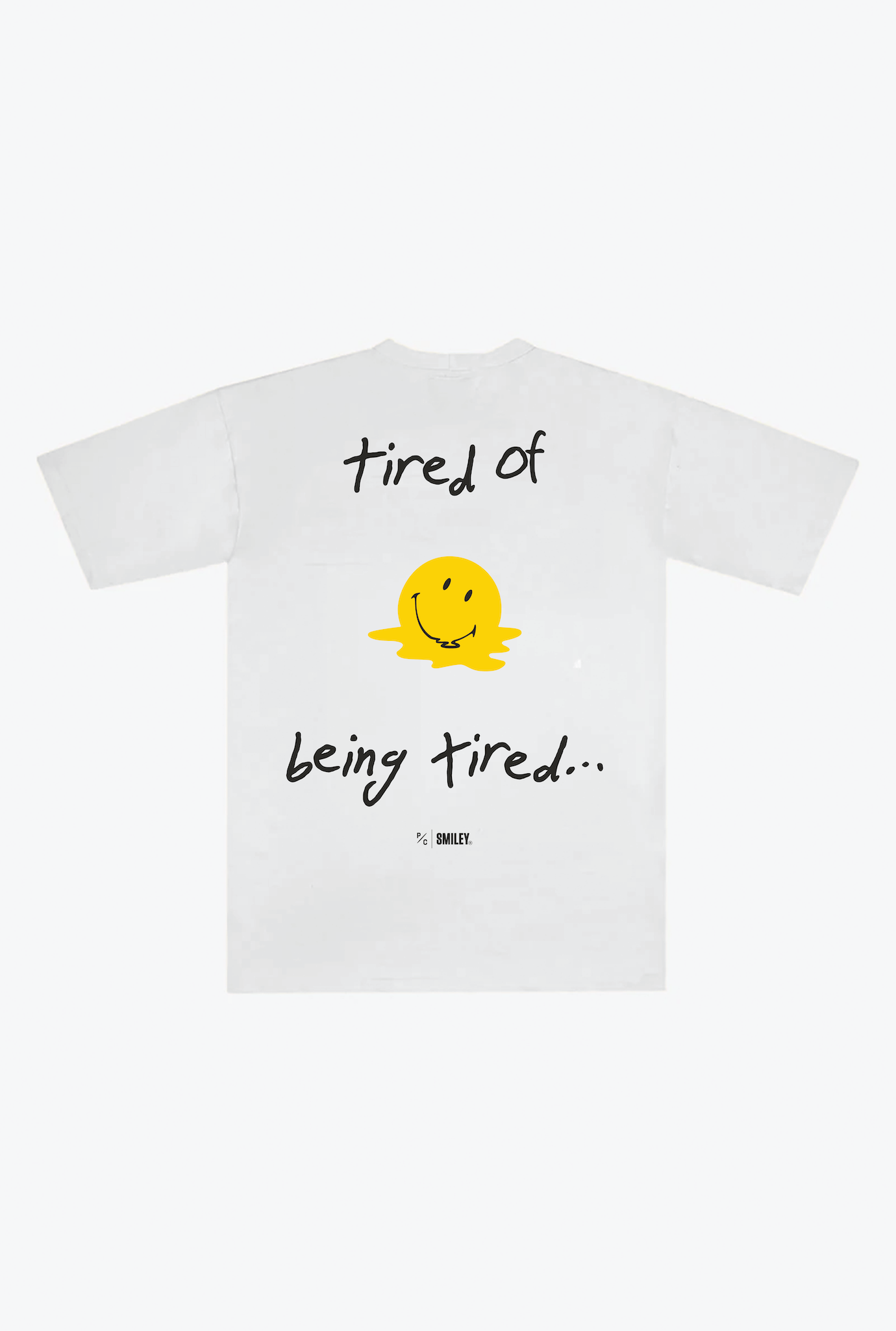 P/C x Smiley: Tired of Being Tired Heavyweight T-Shirt - White