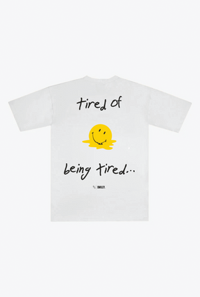P/C x Smiley: Tired of Being Tired Heavyweight T-Shirt - White