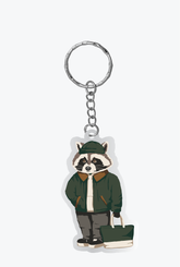 Trash Teddy Keychain - Forest Green