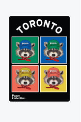 Toronto Trash Teddy Sticker - Multicolour