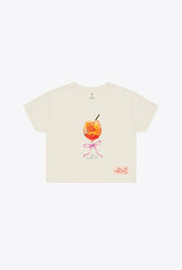 Aperol Spritz Club Women's Cropped T-Shirt - Ivory