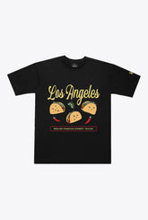 Los Angeles Food Scene Heavyweight T-Shirt - Black