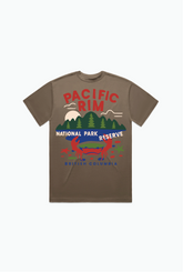 Schweres T-Shirt mit Motiv des Pacific Rim Nationalpark-Reservats – Walnuss
