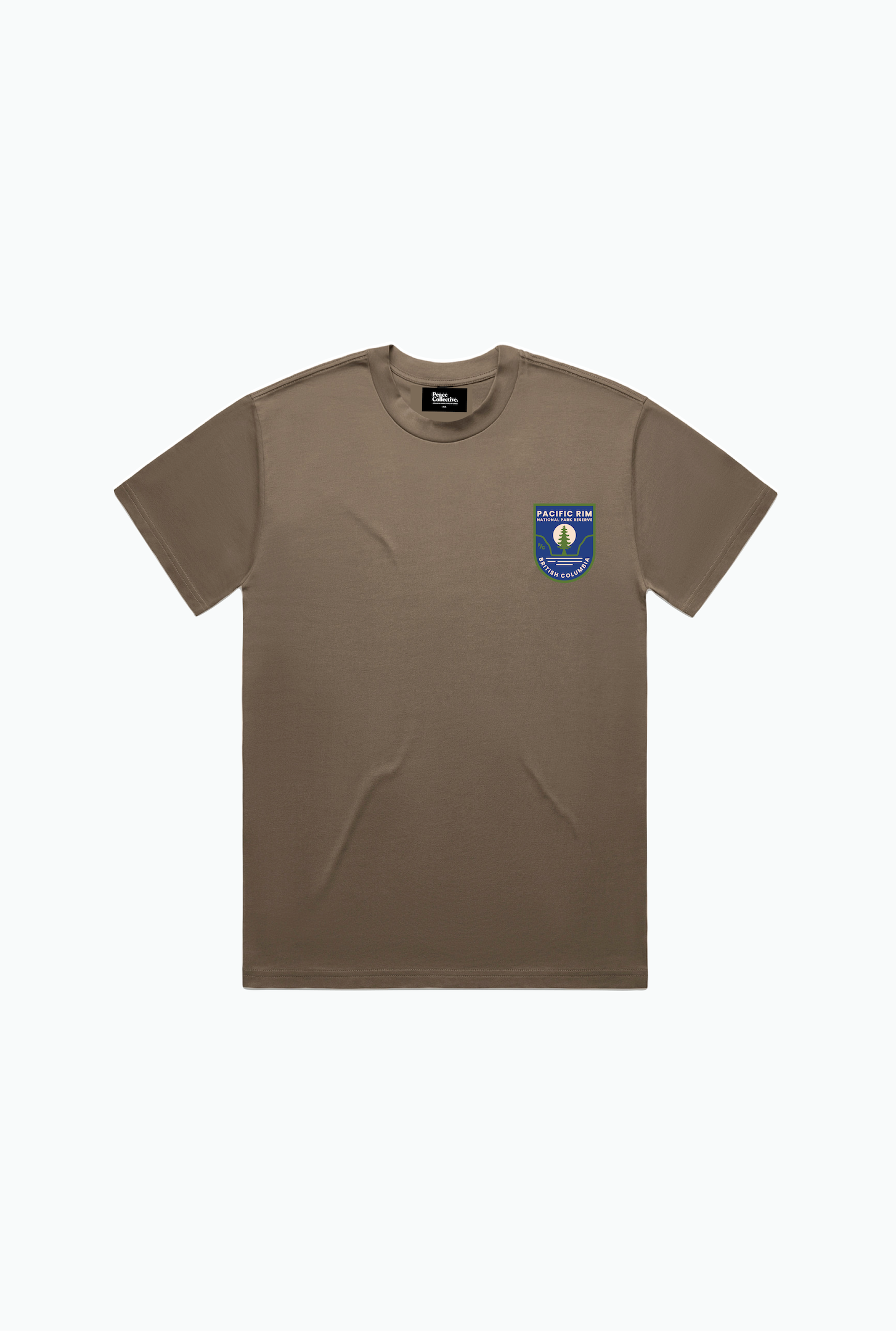 Schweres T-Shirt mit Motiv des Pacific Rim Nationalpark-Reservats – Walnuss