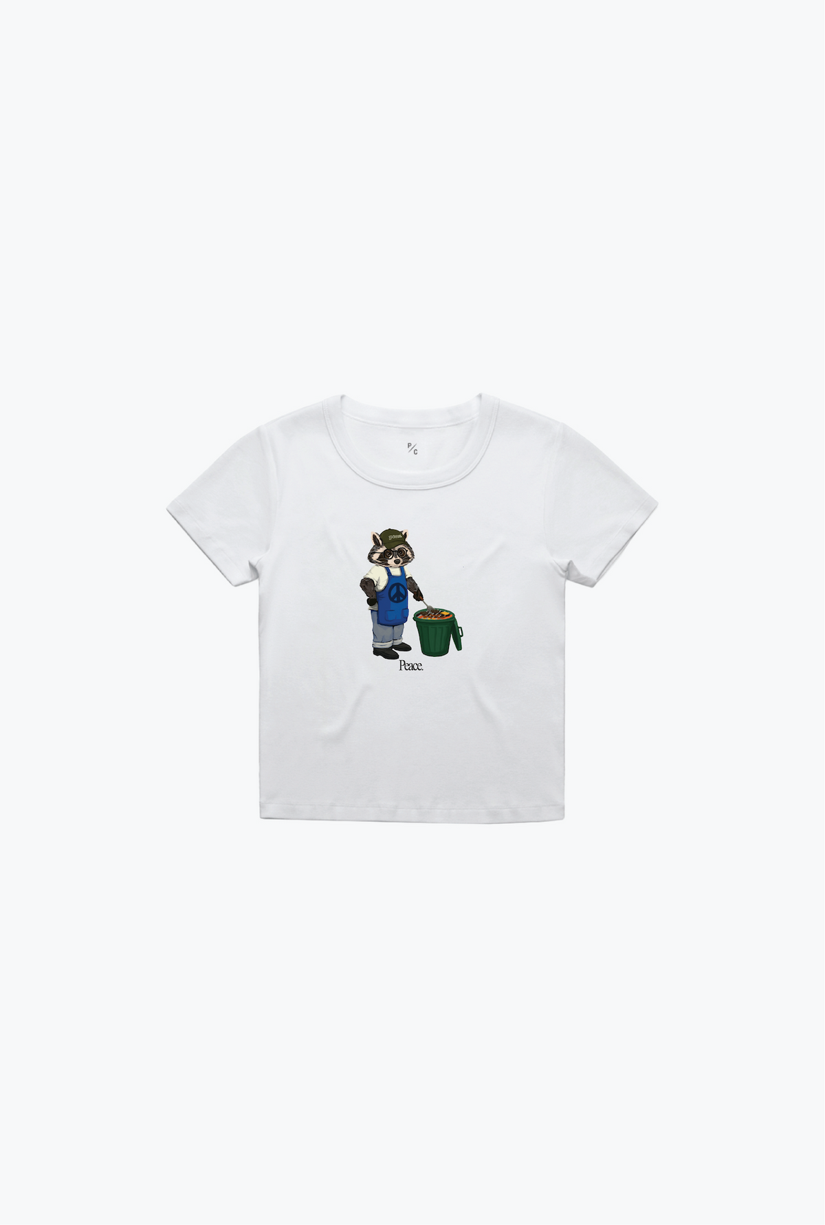 Vacances d'été Trash Teddy : T-shirt bébé ours en peluche barbecue - Blanc