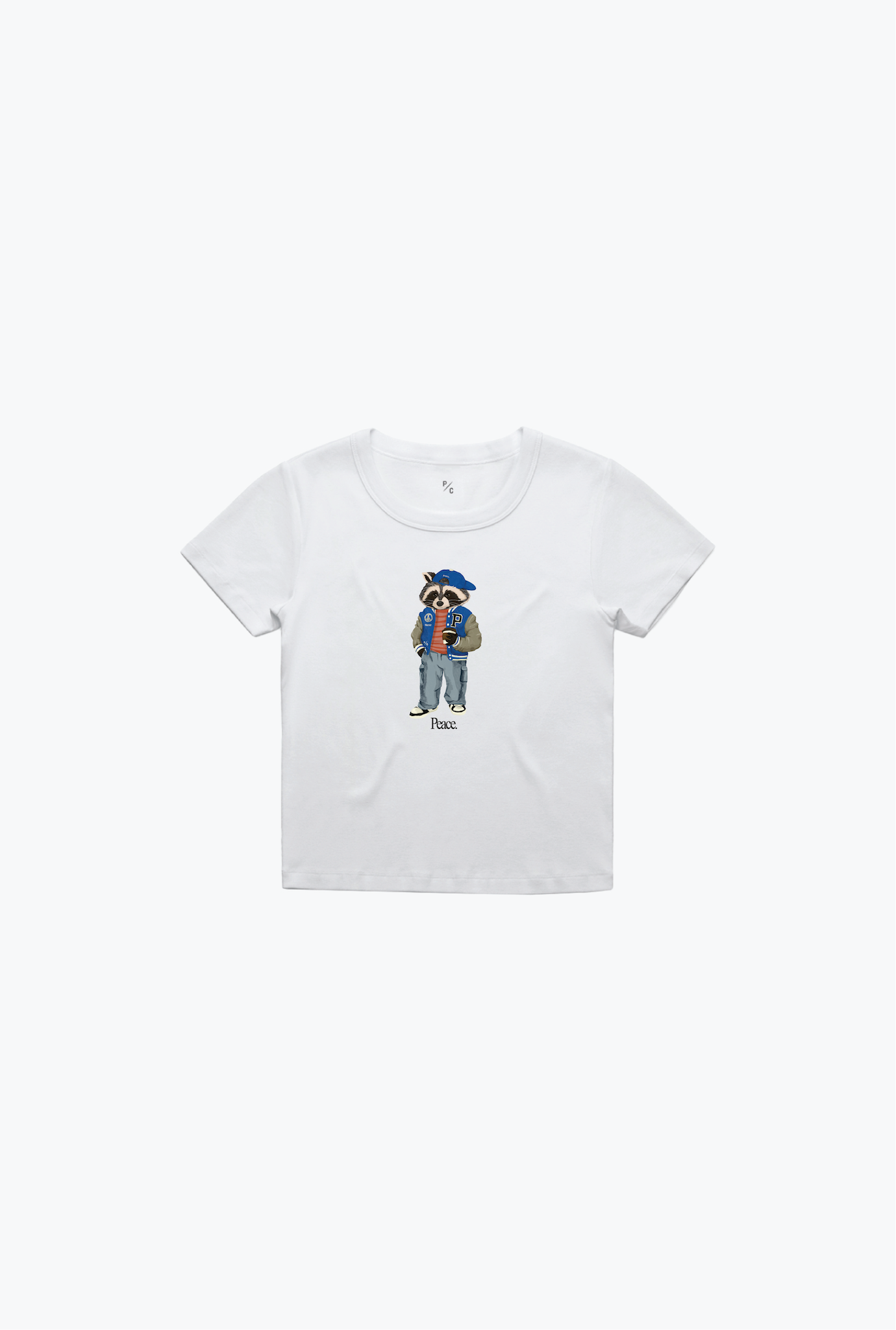 Vacances d'été Trash Teddy : T-shirt bébé ours en peluche tendance - Blanc