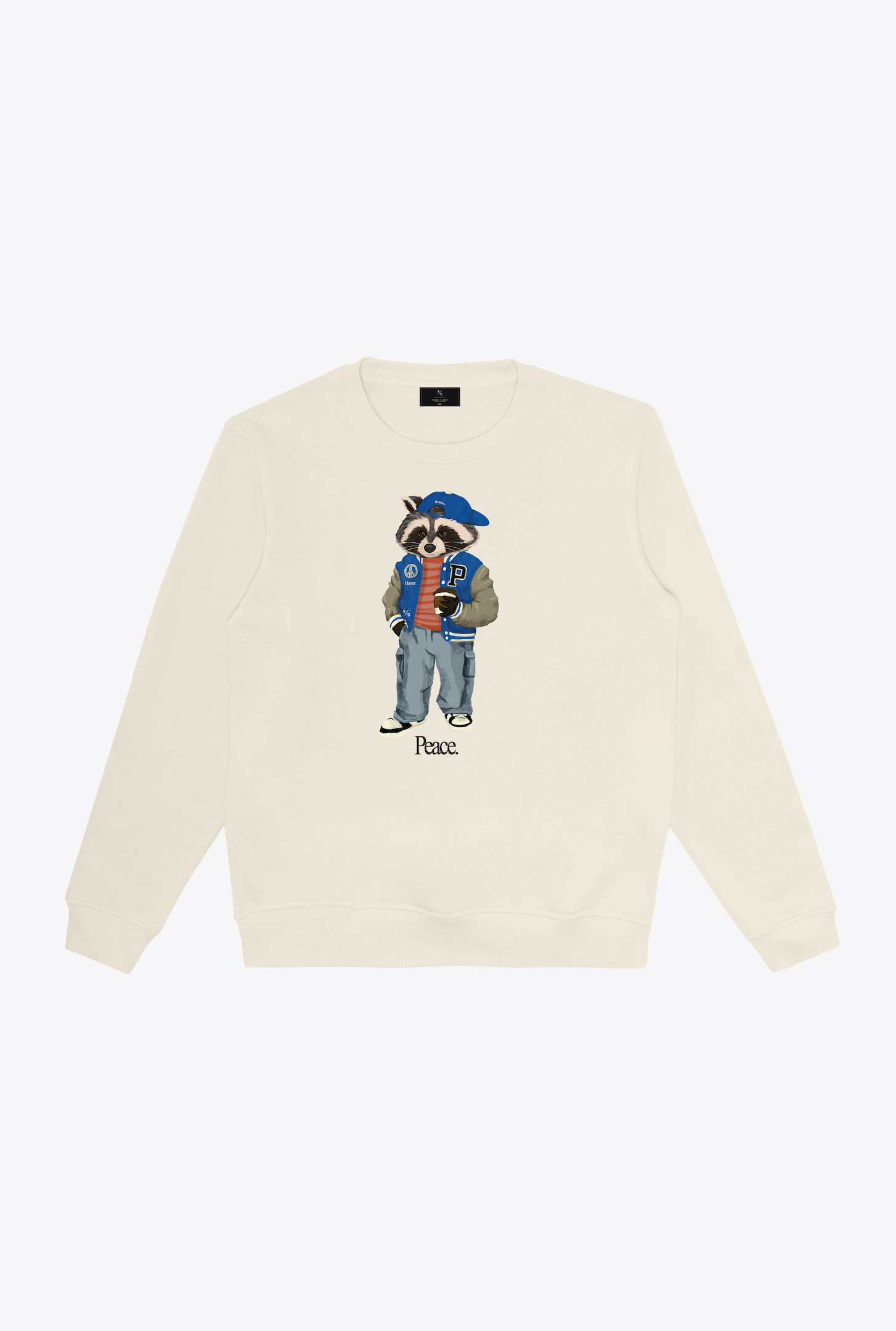 Trash Teddy Summer Vacation: Fashion Teddy Crewneck - Ivory