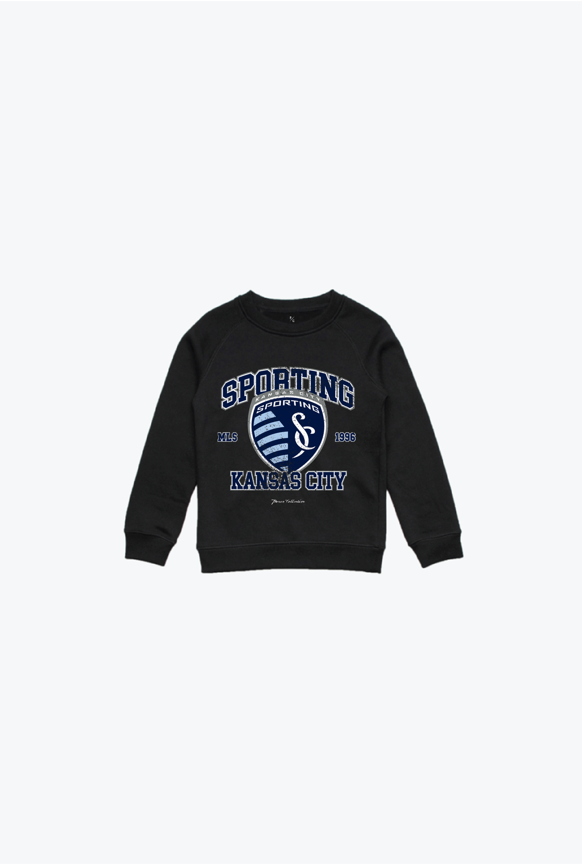 Sporting Kansas City Vintage Washed Kids Crewneck - Black