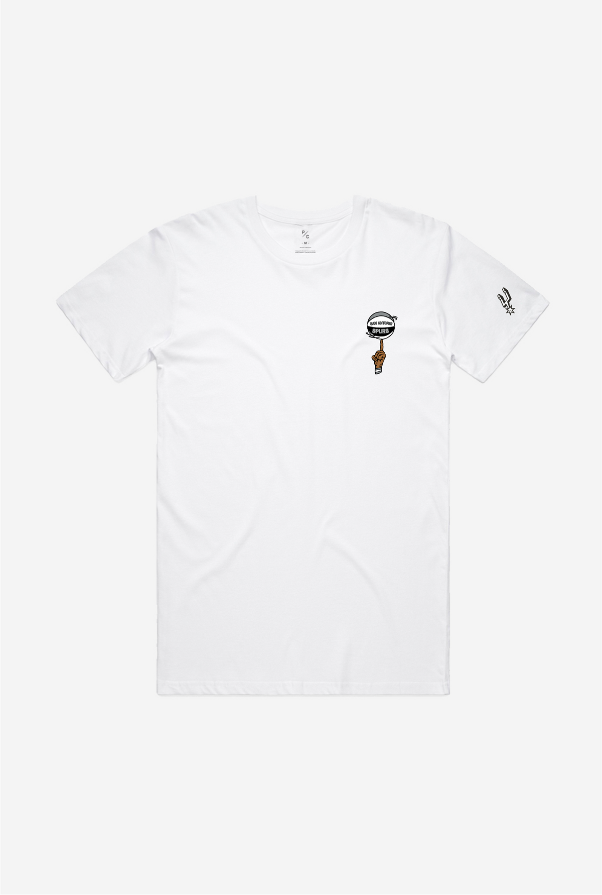 San Antonio Spurs Spinning Ball T-Shirt - White