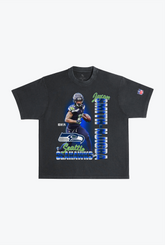 Jaxon Smith-Njigba Heavyweight Garment Dyed T-Shirt - Black