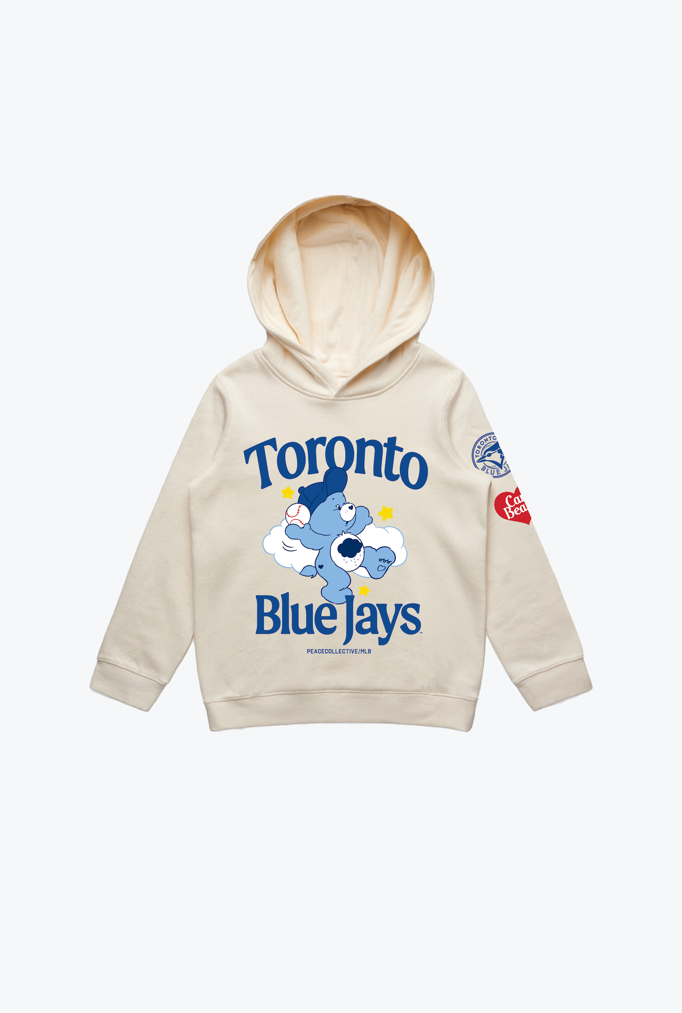 Toronto Blue Jays x Care Bears Champion Kids Hoodie - Ivory