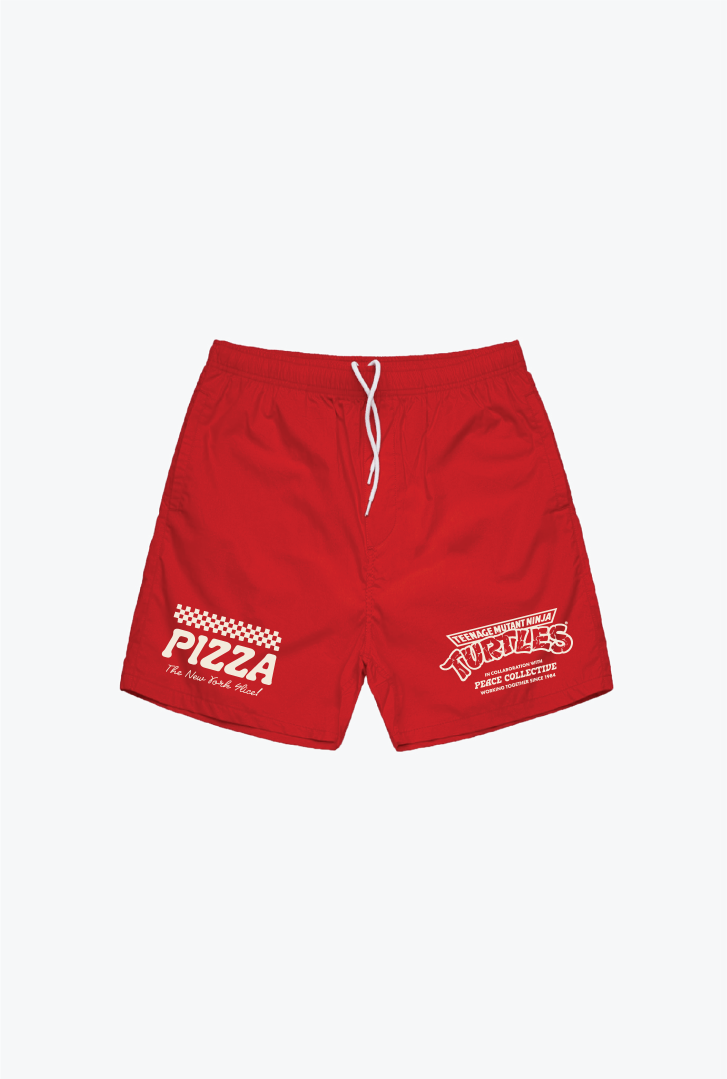 P/C x TMNT Pizza Shop Board Shorts - Red