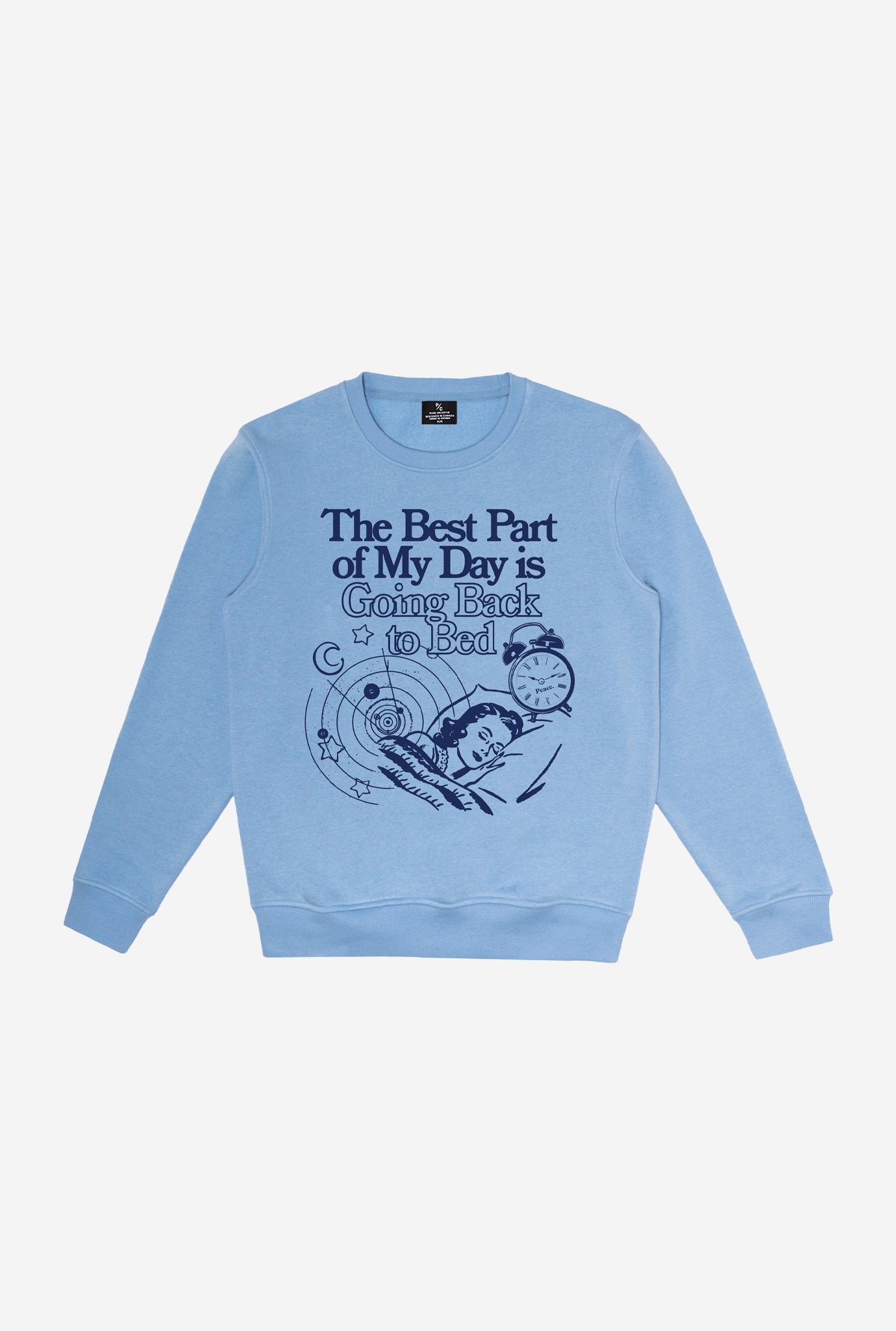 Going Back to Bed Crewneck - Vista Blue