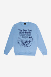 Going Back to Bed Crewneck - Vista Blue