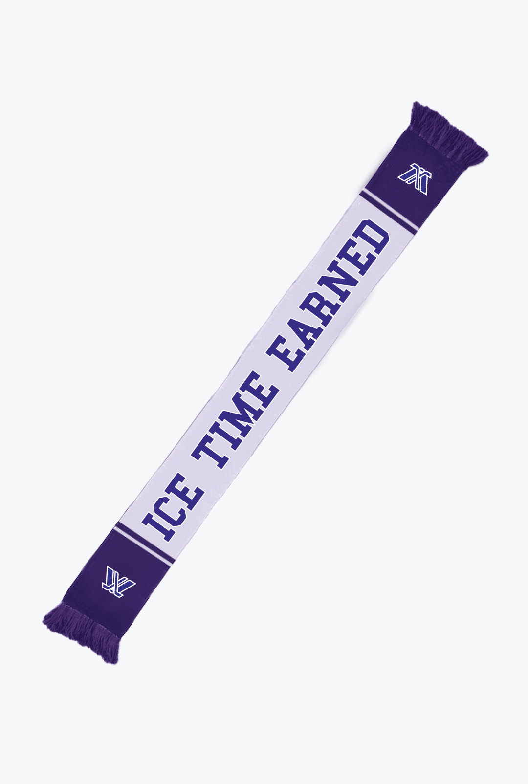 Ice Time Earned Knit Scarf - Purple